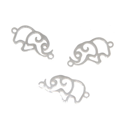 Surgical steel elephant connector in two color combinations