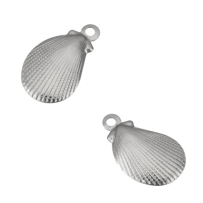 Shell pendant molded from surgical steel