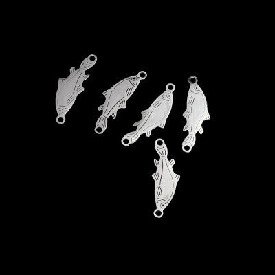 Fish connector two color variants of surgical steel