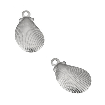 Shell pendant molded from surgical steel