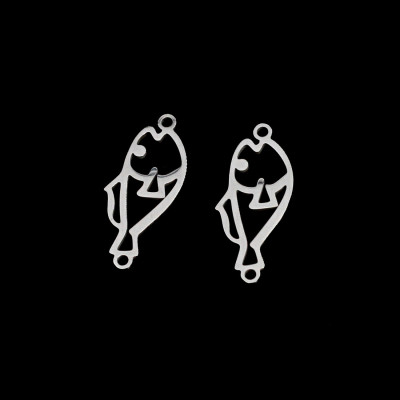 Connector fish two color vents surgical steel