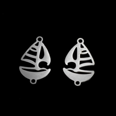 Sailboat connector two color vents surgical steel