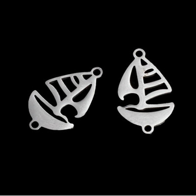 Sailboat connector two color vents surgical steel