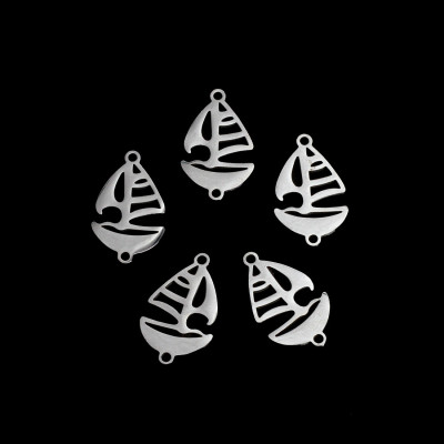 Sailboat connector two color vents surgical steel