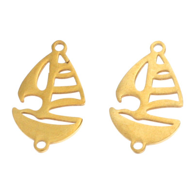 Sailboat connector two color vents surgical steel