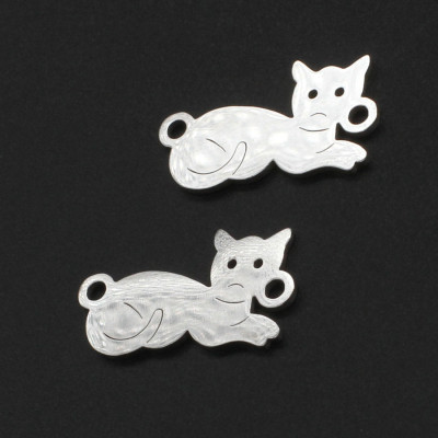 Connector lying cat two color vents surgical steel