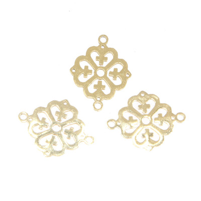 Four-leaf clover connector two color surgical steel vents