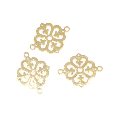 Four-leaf clover connector two color surgical steel vents