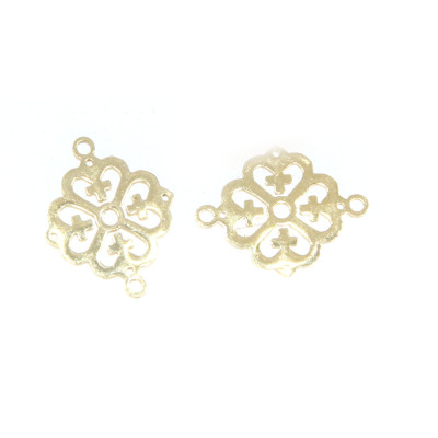 Four-leaf clover connector two color surgical steel vents