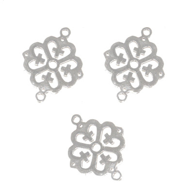 Four-leaf clover connector two color surgical steel vents