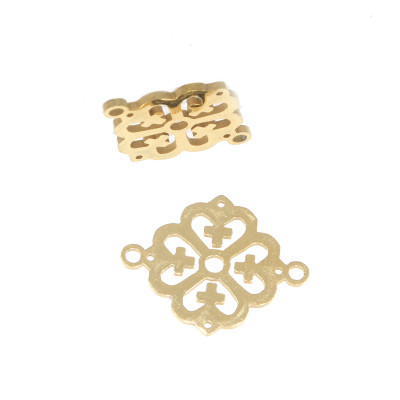 Four-leaf clover connector two color surgical steel vents