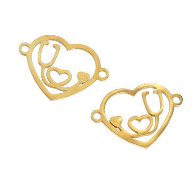 Connector with stethoscope two color variants surgical steel
