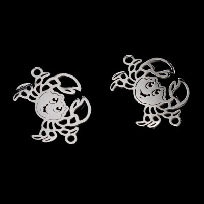 Crab connector two color variants of surgical steel