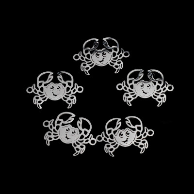 Crab connector two color variants of surgical steel