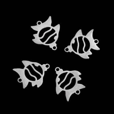 Connector fish two color variants surgical steel