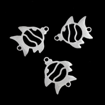 Connector fish two color variants surgical steel