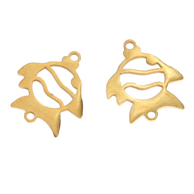 Connector fish two color variants surgical steel