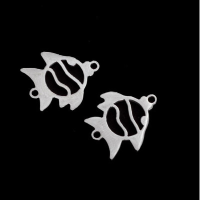 Connector fish two color variants surgical steel