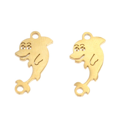 Dolphin connector two color variants of surgical steel