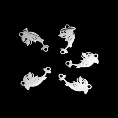 Dolphin connector two color variants of surgical steel