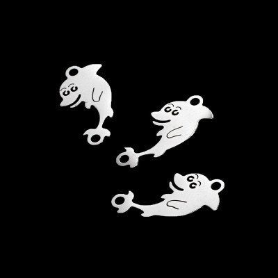 Dolphin connector two color variants of surgical steel