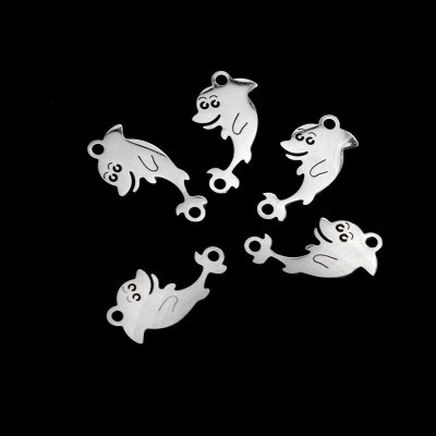 Dolphin connector two color variants of surgical steel