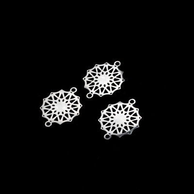 Connector flower two color variants of surgical steel