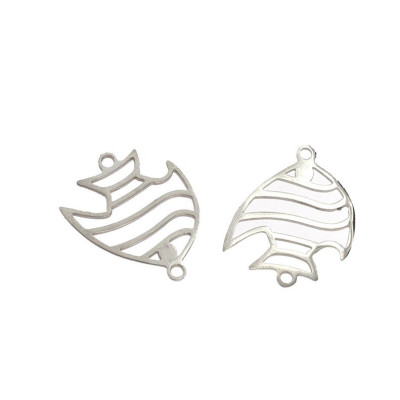 Connector aquarium fish two stripes two color variants surgical steel