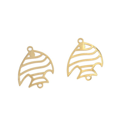 Connector aquarium fish two stripes two color variants surgical steel