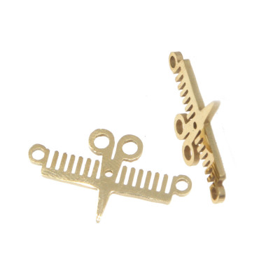 Connector comb and scissors two color variants surgical steel