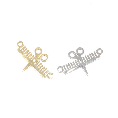 Connector comb and scissors two color variants surgical steel