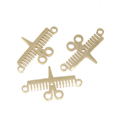 Connector comb and scissors two color variants surgical steel