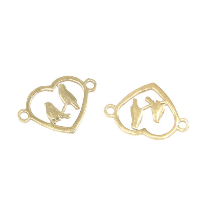 Connectors birds on a twig two color variants of surgical steel