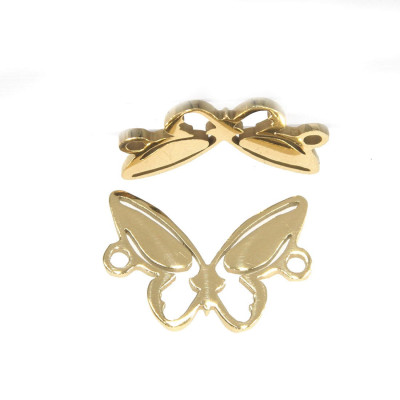 Bow tie connector two color variants of surgical steel