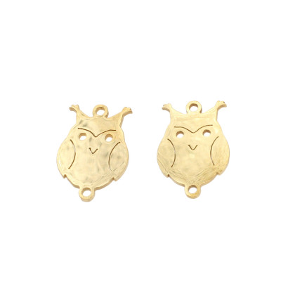 Owl connector two color variants of surgical steel