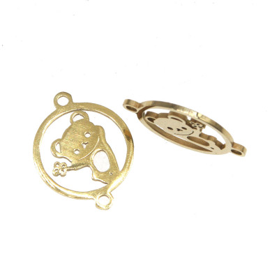 Teddy bear connector two color variants surgical steel