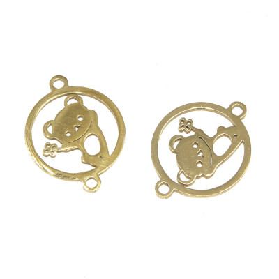 Teddy bear connector two color variants surgical steel