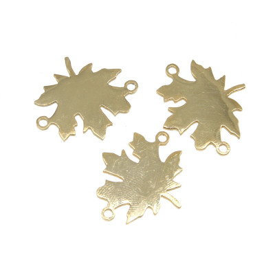 Maple leaf connector two color variants of surgical steel