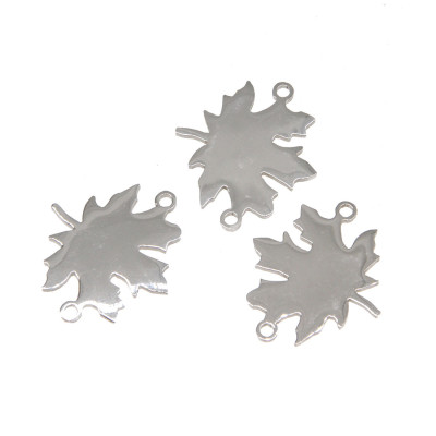 Maple leaf connector two color variants of surgical steel