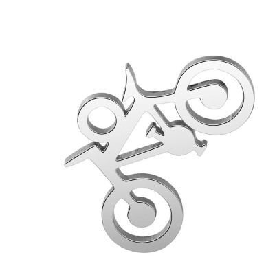 Round surgical steel pendant