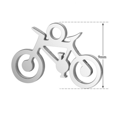 Round surgical steel pendant