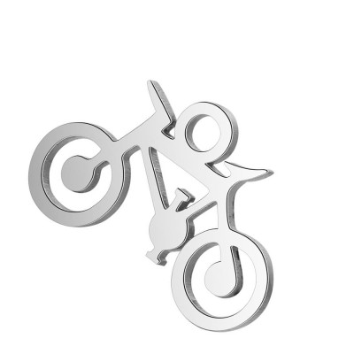 Round surgical steel pendant