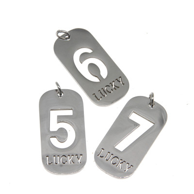 Lucky numbers pendant made of surgical steel