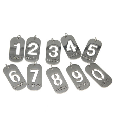 Lucky numbers pendant made of surgical steel