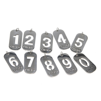 Lucky numbers pendant made of surgical steel