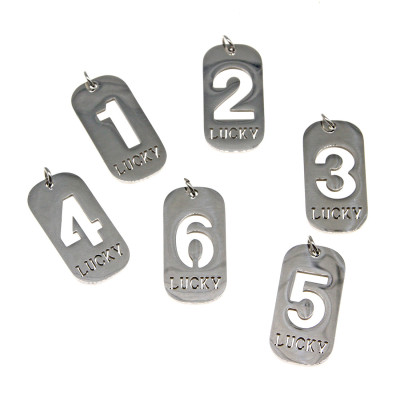 Lucky numbers pendant made of surgical steel