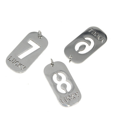Lucky numbers pendant made of surgical steel