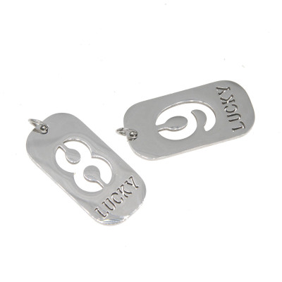 Lucky numbers pendant made of surgical steel