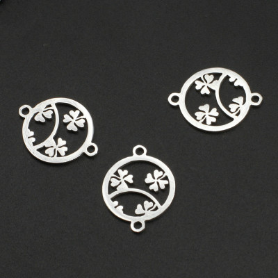 Surgical steel four-leaf clover connector