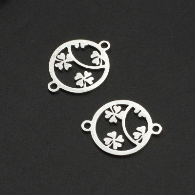 Surgical steel four-leaf clover connector